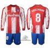 Officiële Voetbalshirt + Korte Broek Atlético Madrid GRIEZMANN 8 Thuis 2021-22 Lange Mouw - Kids